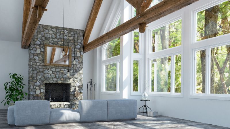Modern Windows in Living Room